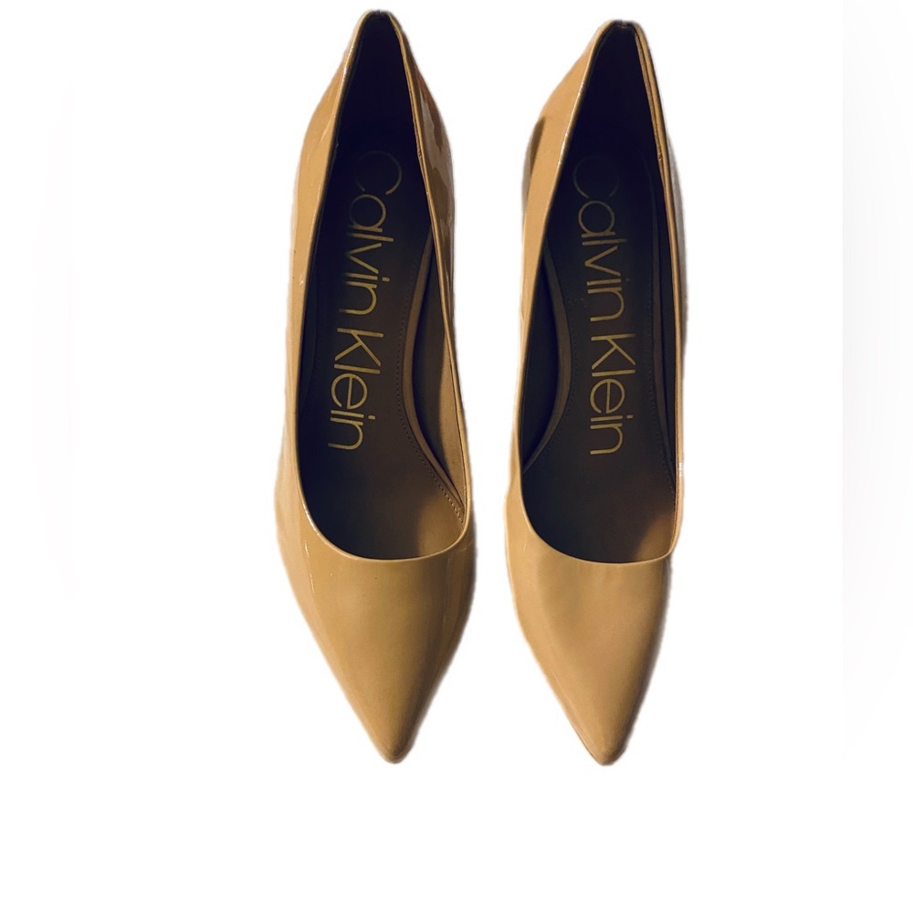 Calvin Klein Patent Leather Tan Women’s High Heels